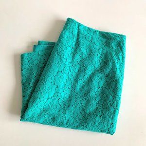 Ann Taylor Green Lace Pencil Skirt 6P